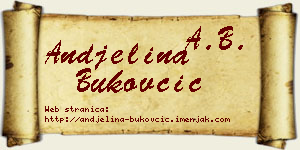 Andjelina Bukovčić vizit kartica